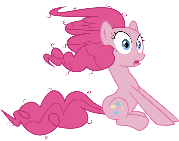 Size: 3847x3030 | Tagged: safe, artist:br-david, derpibooru import, pinkie pie, earth pony, pony, a friend in deed, female, mare, messy mane, shocked, simple background, sitting, solo, transparent background, vector
