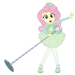Size: 4000x4000 | Tagged: safe, artist:root, derpibooru import, fluttershy, equestria girls, equestria girls series, so much more to me, .svg available, clothes, cute, dress, happy, microphone, pantyhose, shorts, shyabetes, simple background, singing, solo, svg, transparent background, vector