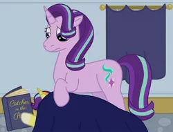 Size: 1978x1509 | Tagged: safe, artist:kindheart525, derpibooru import, starlight glimmer, oc, oc:shining star, unicorn, kindverse, book, female, male, mother and son, offspring, parent:starlight glimmer, parent:sunburst, parents:starburst