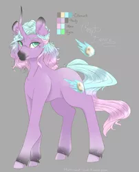 Size: 1155x1431 | Tagged: safe, artist:mint-and-love, derpibooru import, oc, unicorn, design trade, female, song trade