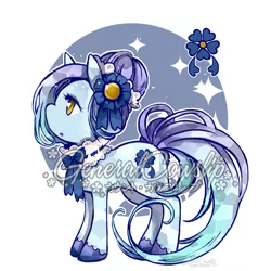 Size: 599x600 | Tagged: safe, artist:cowslip, derpibooru import, oc, crystal pony, earth pony, pony, adoptable, bow, hair bow, obtrusive watermark, ribbon, simple background, unshorn fetlocks, watermark, white background