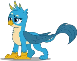 Size: 5000x3977 | Tagged: safe, artist:dashiesparkle, derpibooru import, gallus, gryphon, school daze, absurd resolution, male, raised eyebrow, simple background, solo, .svg available, transparent background, vector