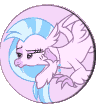 Size: 96x108 | Tagged: safe, artist:misstoxicslime, derpibooru import, silverstream, classical hippogriff, hippogriff, school daze, animated, simple background, solo, transparent background