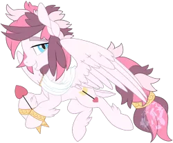 Size: 698x577 | Tagged: safe, artist:breioom, derpibooru import, oc, oc:cupid, unofficial characters only, pegasus, pony, arrow, fluffy, flying, leg fluff, looking at you, male, simple background, slit eyes, solo, stallion, tail band, transparent background