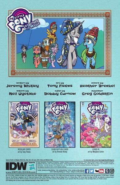 Size: 795x1222 | Tagged: artist:tonyfleecs, derpibooru import, flash magnus, idw, legends of magic, meadowbrook, mistmane, pillars of equestria, preview, rockhoof, safe, somnambula, spoiler:comic, spoiler:comiclom12, star swirl the bearded, stygian