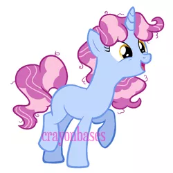 Size: 1100x1100 | Tagged: safe, artist:crayoncreates, derpibooru import, oc, unofficial characters only, unicorn, adoptable, base used, blank flank, female, mare, offspring, parent:pinkie pie, parent:pokey pierce, parents:pokeypie, simple background, solo, white background
