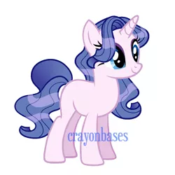 Size: 1179x1179 | Tagged: safe, artist:crayoncreates, derpibooru import, oc, unofficial characters only, unicorn, adoptable, base used, blank flank, female, mare, offspring, parent:fancypants, parent:rarity, parents:raripants, simple background, solo, white background