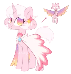 Size: 2489x2620 | Tagged: safe, artist:hawthornss, derpibooru import, oc, oc:wonder, unofficial characters only, original species, unicorn, cape, clothes, cute, female, hair accessory, looking at you, simple background, smiling, solo, transparent background, wingding eyes, witchfae