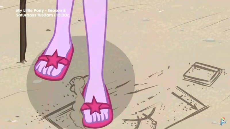 Size: 1024x576 | Tagged: safe, derpibooru import, screencap, sci-twi, twilight sparkle, equestria girls, equestria girls series, friendship math, close-up, feet, legs, pictures of legs, sand, sandals