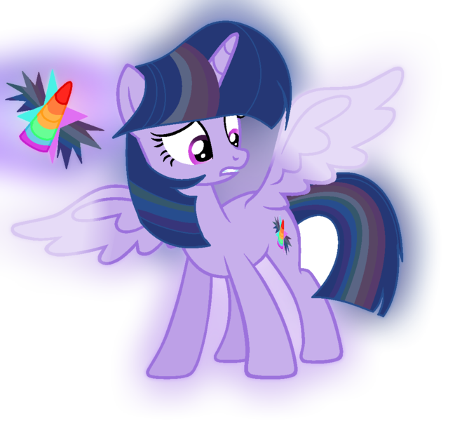 Size: 1168x1080 | Tagged: safe, artist:thesmall-artist, derpibooru import, oc, oc:colour sparkling, alicorn, pony, alicorn oc, cutie mark, female, magical lesbian spawn, mare, offspring, parent:rainbow dash, parent:twilight sparkle, parents:twidash, simple background, solo, spread wings, transparent background, wings