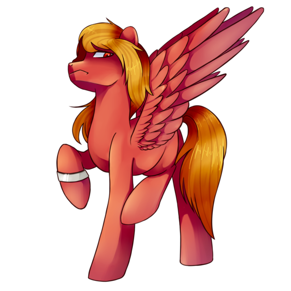 Size: 1024x1024 | Tagged: safe, artist:chloeprice228, derpibooru import, oc, oc:rubi, unofficial characters only, pegasus, pony, looking back, male, simple background, solo, spread wings, stallion, transparent background, walking, wings