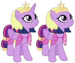 Size: 4770x4000 | Tagged: safe, artist:askometa, derpibooru import, somnambula, twilight sparkle, twilight sparkle (alicorn), alicorn, pegasus, pony, absurd resolution, accessory swap, alternate versions, female, makeup, mare, missing horn, mixed up, pegasus twilight sparkle, recolor, simple background, solo, transparent background, vector