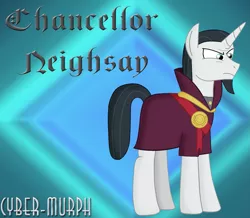 Size: 1955x1703 | Tagged: artist:cyber-murph, chancellor neighsay, clothes, derpibooru import, facial hair, medallion, safe, school daze, season 8, signature, spoiler:s08