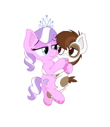 Size: 4331x5006 | Tagged: safe, anonymous artist, derpibooru import, diamond tiara, pipsqueak, earth pony, pony, absurd resolution, colored hooves, colt, cuddling, female, fetish, filly, foal, hoof fetish, hoof polish, hug, male, nail polish, piptiara, shipping, simple background, straight, transparent background