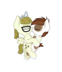 Size: 4331x5006 | Tagged: safe, anonymous artist, derpibooru import, pipsqueak, zippoorwhill, earth pony, pegasus, pony, absurd resolution, colt, cuddling, female, filly, foal, glasses, hoof polish, hug, kissing, male, nail polish, shipping, simple background, straight, transparent background, zippoorsqueak