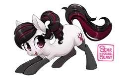 Size: 1391x900 | Tagged: safe, artist:starshinebeast, derpibooru import, oc, oc:electra sparks, unofficial characters only, earth pony, pony, clothes, cute, female, looking at you, mare, simple background, socks, solo, transparent background