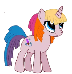 Size: 480x496 | Tagged: safe, artist:chromacatto, derpibooru import, toola roola, g3.5, g3.5 to g4, generation leap, simple background, solo, transparent background, unicorn toola roola