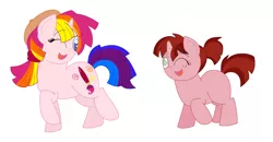 Size: 3288x1712 | Tagged: safe, artist:strawberry-spritz, derpibooru import, toola roola, oc, g3.5, g3.5 to g4, generation leap, race swap, simple background, unicorn toola roola, white background