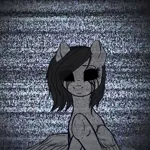 Size: 4000x4000 | Tagged: semi-grimdark, artist:deltahedgehog, derpibooru import, oc, pegasus, pony, bust, interference, portrait, sketch, solo