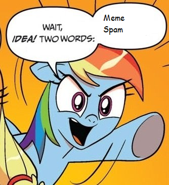 Size: 334x366 | Tagged: applejack, comic, derpibooru import, idw, meme, rainbow dash, safe, two words meme