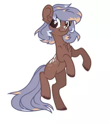 Size: 864x976 | Tagged: safe, artist:deerloud, derpibooru import, oc, earth pony, pony, base used, rearing, simple background, solo, white background