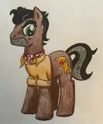 Size: 2376x2854 | Tagged: safe, artist:bozzerkazooers, derpibooru import, doctor caballeron, earth pony, pony, male, solo, stallion, traditional art