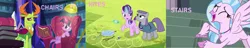 Size: 3160x604 | Tagged: addiction, alicorn, armchair, book, castle of the royal pony sisters, chair, changedling, changeling, classical hippogriff, derpibooru import, edit, edited screencap, excited, hippogriff, king thorax, kite, library, magic, maud pie, meme, obsession, rock solid friendship, safe, school daze, screencap, silverstream, stairs, starlight glimmer, starlight glimmer does loves kites, that hippogriff sure does love stairs, that pony sure does love chairs, that pony sure does love kites, thorax, triple threat, twilight sparkle, twilight sparkle (alicorn), twilight sparkle does loves chairs