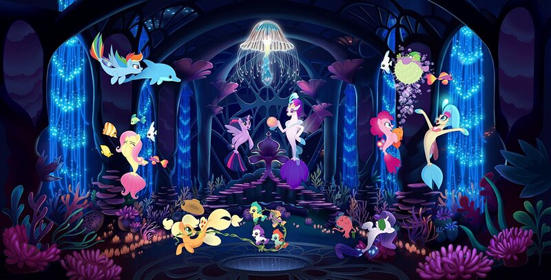 Size: 1777x901 | Tagged: alicorn, angelfish, applejack, bioluminescent, bubble fish, butterfly fish, coral, derpibooru import, dolphin, fish, fluttershy, happy, jamal, jellyfish, mane seven, mane six, my little pony: the movie, octopus, pearl, pinkie pie, princess skystar, puffer fish, queen novo, queen novo's orb, rainbow dash, rarity, safe, screencap, sea ponies, seaponified, sea pony, seapony applejack, seapony fluttershy, seapony (g4), seapony pinkie pie, seapony rainbow dash, seapony rarity, seapony twilight, seaquestria, species swap, spike, spike the pufferfish, swimming, throne, throne room, tropical fish, twilight sparkle, twilight sparkle (alicorn), underwater