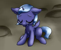 Size: 942x785 | Tagged: safe, artist:shusu, derpibooru import, princess luna, alicorn, pony, crying, female, filly, moon, sad, solo, woona, younger