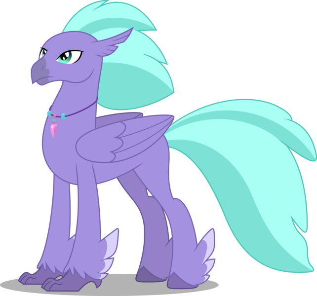 Size: 5000x4676 | Tagged: absurd resolution, artist:dashiesparkle, classical hippogriff, derpibooru import, feathered fetlocks, hippogriff, jewelry, male, necklace, safe, school daze, seaspray, simple background, solo, .svg available, transparent background, vector