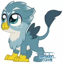 Size: 600x597 | Tagged: safe, artist:tambelon, derpibooru import, oc, unofficial characters only, gryphon, cute, male, ocbetes, offspring, parent:gabby, parent:gallus, parents:gabbus, solo