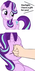 Size: 436x884 | Tagged: abuse, background pony strikes again, derpibooru import, downvote bait, drama, glimmerbuse, op is mad, op isn't even trying anymore, punch, semi-grimdark, starlight drama, starlight glimmer