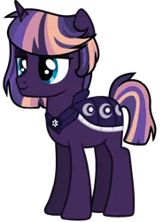 Size: 1024x1389 | Tagged: safe, artist:amberclarity, derpibooru import, oc, pony, unicorn, armor, magical lesbian spawn, male, offspring, parent:princess luna, parent:tempest shadow, parents:tempestluna, simple background, solo, stallion, transparent background