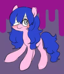 Size: 578x670 | Tagged: safe, artist:shusu, derpibooru import, oc, unofficial characters only, earth pony, pony, blushing, eyepatch sweat, solo