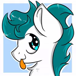 Size: 1024x1024 | Tagged: safe, artist:northwindsmlp, derpibooru import, oc, oc:north winds, pony, bust, male, portrait, simple background, solo, stallion, tongue out, white background