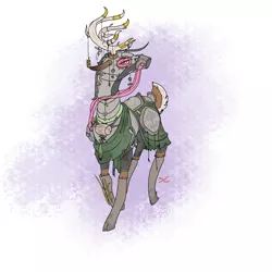 Size: 2000x2000 | Tagged: antlers, armor, artist:sourcherry, clothes, cloven hooves, deer, derpibooru import, fallout equestria, gas mask, horn jewelry, jewelry, male, mask, oc, safe, solo, stag, stallion