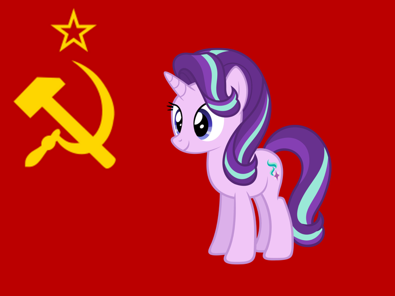 Size: 2000x1500 | Tagged: safe, artist:icey-wicey-1517, artist:zacatron94, derpibooru import, starlight glimmer, pony, unicorn, april fools, april fools 2018, april fools joke, communism, female, flag, glimmerbooru, mare, solo, soviet union, stalin glimmer, vector