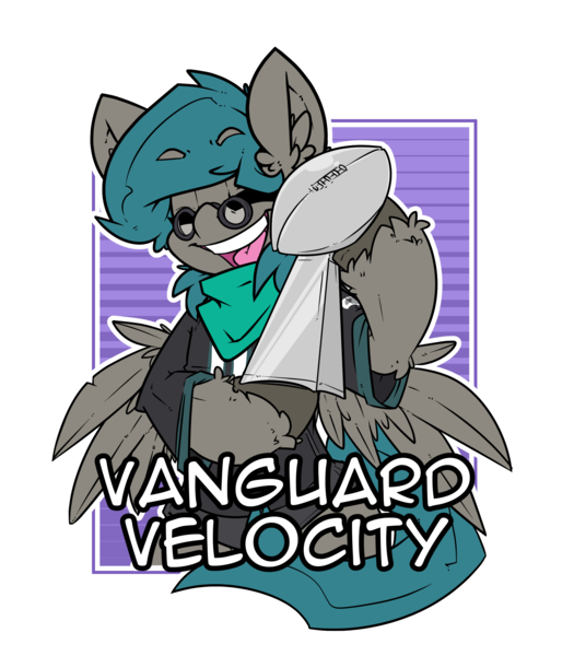 Size: 2100x2400 | Tagged: american football, artist:bbsartboutique, badge, clothes, con badge, derpibooru import, football, glasses, jersey, oc, oc:vanguard velocity, philadelphia eagles, safe, scarf, simple background, sports, super bowl, super bowl champions, super bowl lii, transparent background