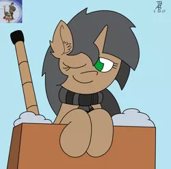 Size: 2596x2568 | Tagged: safe, artist:thebadbadger, derpibooru import, oc, oc:astatine, pony, unicorn, pony town, clothes, scarf