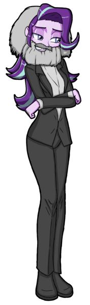 Size: 887x3000 | Tagged: safe, artist:artemis-polara, derpibooru import, edit, starlight glimmer, human, equestria girls, clothes, costume, fake beard, female, karl marx, shoes, simple background, solo, stalin glimmer, transparent background, wig