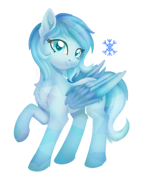 Size: 849x1047 | Tagged: safe, artist:dusthiel, derpibooru import, oc, oc:winter, unofficial characters only, crystal pony, pony, chest fluff, colored pupils, colored wings, crystal pegasus, crystal pony oc, female, leg fluff, looking at you, mare, raised hoof, simple background, solo, transparent background