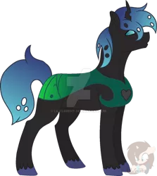 Size: 1024x1146 | Tagged: artist:lilygarent, changepony, derpibooru import, hybrid, interspecies offspring, oc, offspring, parent:queen chrysalis, parent:shining armor, parents:shining chrysalis, safe, simple background, solo, transparent background, watermark