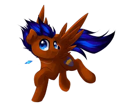 Size: 1945x1727 | Tagged: safe, artist:agletka, derpibooru import, oc, oc:nimble wing, unofficial characters only, pegasus, pony, flying, jewelry, male, necklace, raised hoof, simple background, solo, spread wings, transparent background, wings