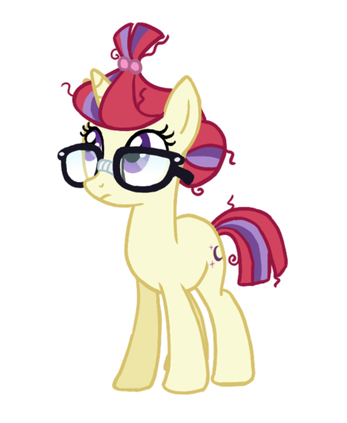 Size: 700x852 | Tagged: safe, artist:flipwix, derpibooru import, moondancer, pony, unicorn, alternate hairstyle, digital art, female, glasses, hair bun, mare, short tail, simple background, solo, transparent background