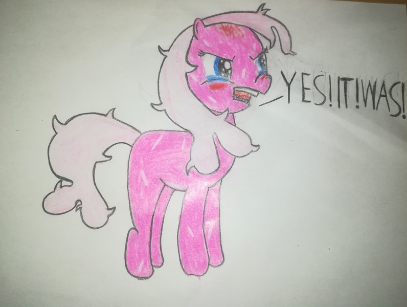 Size: 3750x2828 | Tagged: grimdark, artist:cmc--scootaloo, derpibooru import, oc, oc:silver bell, unicorn, fallout equestria, fanfic, spoiler:fanfic, angry, crying, desperate, dramatic, fanfic art, female, filly, foal, kkat, missing horn, scar, text, traditional art, tragedy, tragic backstory