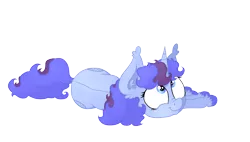 Size: 4281x2430 | Tagged: safe, artist:paskanaakka, derpibooru import, oc, oc:midnight dew, unofficial characters only, pony, unicorn, colored hooves, ear fluff, female, lying down, mare, side, simple background, smiling, solo, transparent background, unshorn fetlocks
