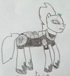 Size: 551x601 | Tagged: artist:creepa-bot inc., broken horn, derpibooru import, female, lego, lego dimensions, my little pony: the movie, safe, solo, tempest shadow, traditional art