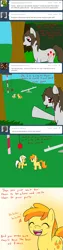 Size: 611x2444 | Tagged: safe, artist:jake heritagu, derpibooru import, peachy pie, sunny daze, oc, oc:the colt, earth pony, pony, ask the colt, fanfic:silent ponyville, comic, playground, tumblr