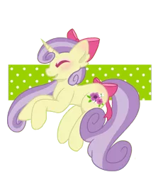 Size: 3024x3386 | Tagged: safe, artist:chococakebabe, derpibooru import, oc, oc:meadow blossom, unofficial characters only, pony, unicorn, bow, female, hair bow, high res, mare, prone, simple background, solo, tail bow, transparent background