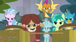 Size: 1280x720 | Tagged: derpibooru import, gallus, game face, its about to go down, ocellus, safe, sandbar, school daze, screencap, silverstream, smolder, student six, this will end in pain, this will end in tears, yona
